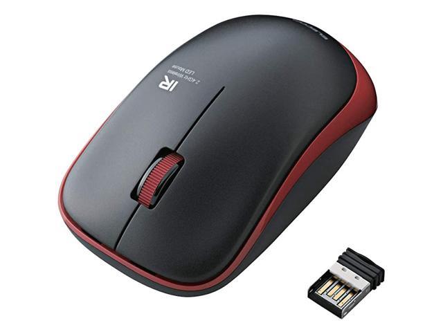 Wireless 3 Button Mouse IR Sensor Symmetric DesignPower SavingRedMIR07DRRD