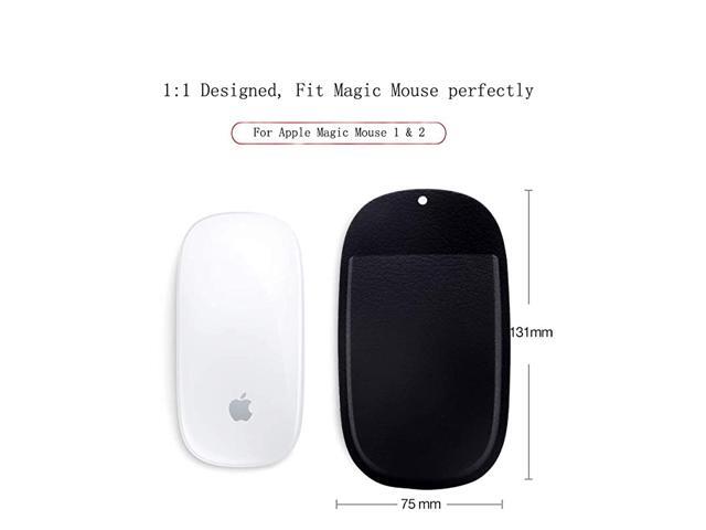 Slim Mouse Holder Silicone Case for Magic Mouse Carrying Sleeve with Reusable Adhesive No Glue Residue Black
