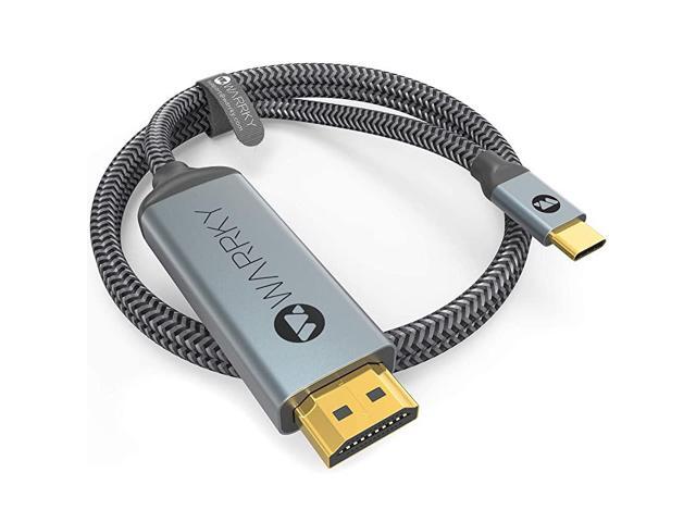 USB C to HDMI Cable 4K Braided High SpeedThunderbolt 3 to HDMI Converter Compatible with iPad MacBook ProAir iMac Galaxy S20S10S9S8 Surface Dell
