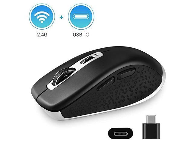 Type C Wireless Mouse 24G Mouse Wireless USB C Computer Cordless Mice with Type C Receiver Compatible with Notebook Computer PC Laptop Computer