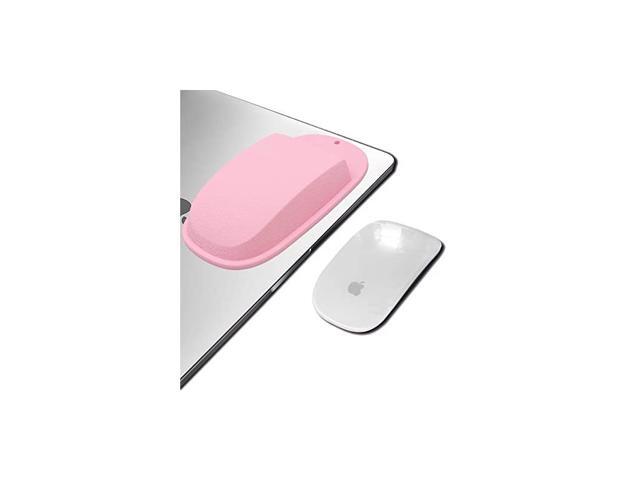 Slim Mouse Holder Silicone Case for Magic Mouse Carrying Sleeve with Reusable Adhesive No Glue Residue Pink