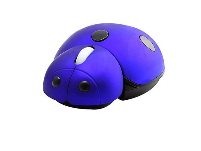 24G Wireless Mouse Cute Animal Ladybug Shape 3000DPI Portable Mobile Optical Mouse with USB Receiver 3 Buttons Cordless Mouse for PC Mac Laptop