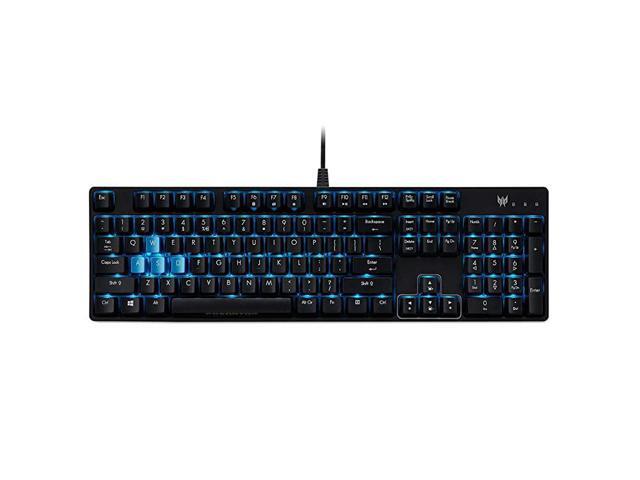 Predator Aethon 300 Mechanical Gaming Keyboard Cherry MX Blue Switches 100 AntiGhosting 104 Key Teal Blue Backlight with 10 Lighting Effects