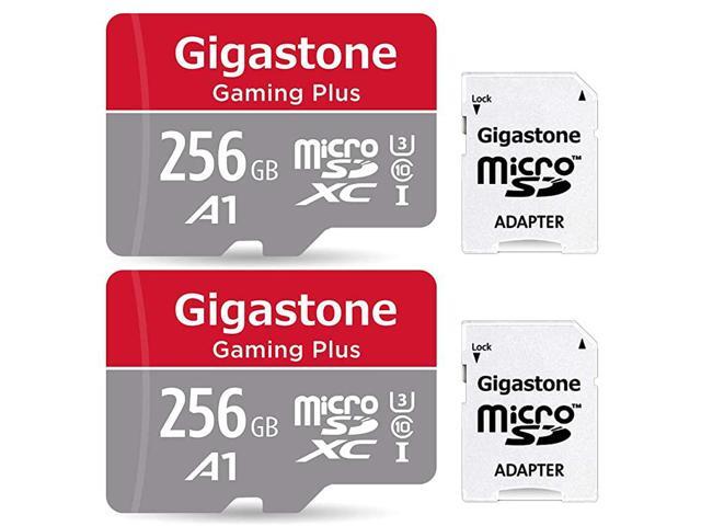 256GB 2Pack Micro SD Card Gaming Plus Nintendo Switch Compatible RW 10060MBs 4K Video Recording Micro SDXC UHSI A1 U3 Class 10 with Adapter