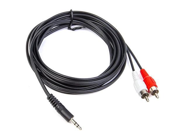 6FT 35mm Stereo Male to 2RCA Male Right and Left RCA Audio Cable