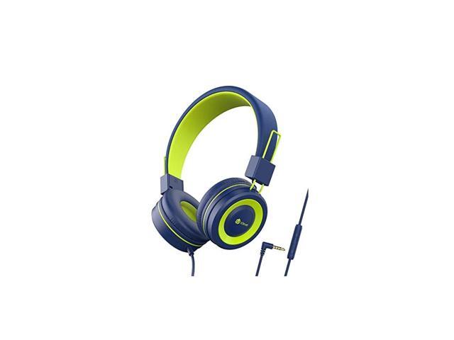 Kids Headphones with Microphone Wired Headphones for Kids with 94dB Volume Limited Adjustable Headband Stereo Sound Foldable Childrens Headphones