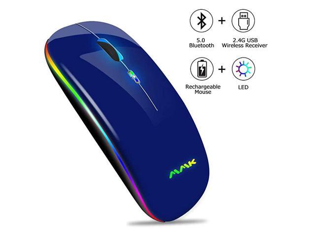 Mouse DualMode Slim Rechargeable Wireless Mouse50+24G Receiver1600DPI Portable Mouse for MacBookLaptops Windows 8Windows10Mac OS X 1010iPad OS 13