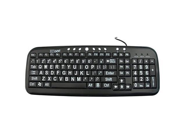 See Large Print KeyboardBlack KeysWhite Print