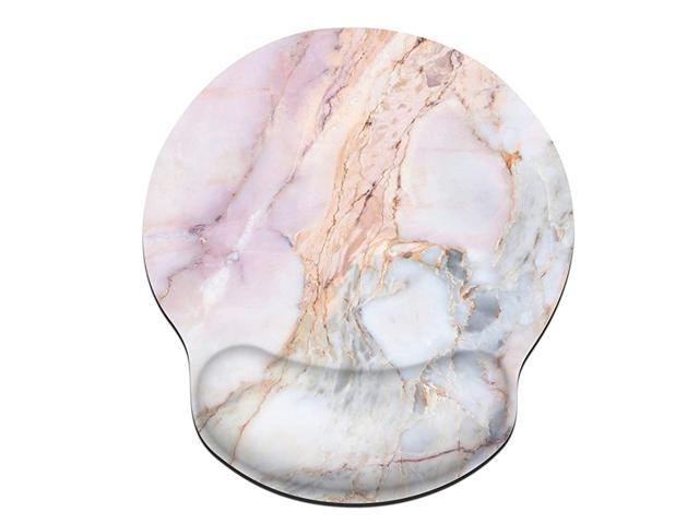 Mouse Pad with Wrist Support Ergonomic Mousepad Comfortable NonSlip Rubber Base Mouse Pads for Computers Laptop Desktop Pink Marble