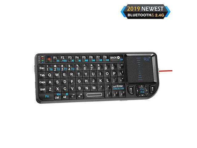 Mini Wireless Keyboard with TouchpadQWERTY KeyboardSupport Bluetooth 24G ConnectionBuiltin Laser Pointer Backlit Portable Keyboard Wireless with
