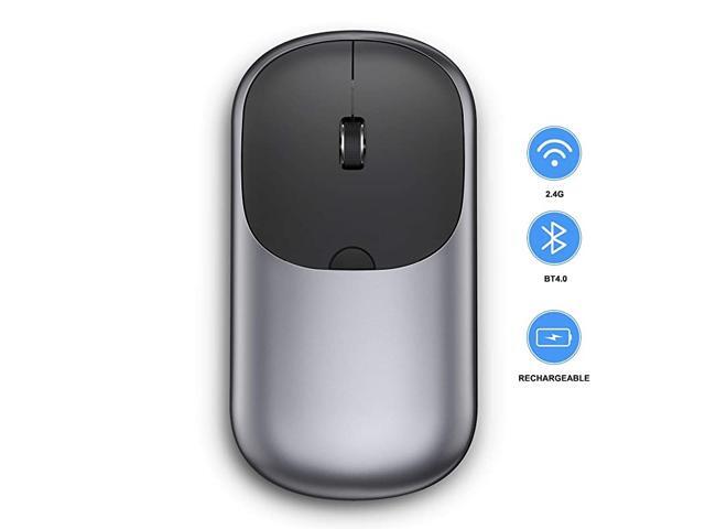 Rechargeable Wireless Bluetooth Mouse Dual Modes Bluetooth 40 + USB Wireless Mouse 3 Adjustable DPI Levels Slim Silent Computer Mice for