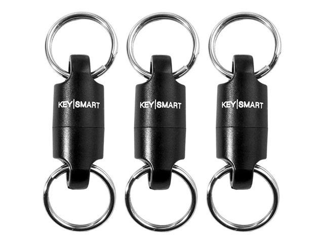 MagConnect Quick Secure Key Attachment to Bag Purse Belt Easy Access to Keys 3 Pack Black