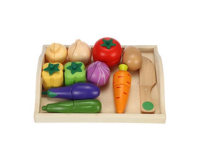 Children Wooden Food Kitchen Pretend Clay Fruit Veg Bread Set Toys for Kid Early Education Toy-Type E