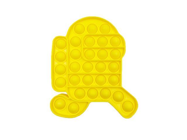 New Multi-color Push Bubble Sensory Funny Stress Reliever Education Puzzle Fidget Toy for Adults Kids Creative Gifts-Yellow