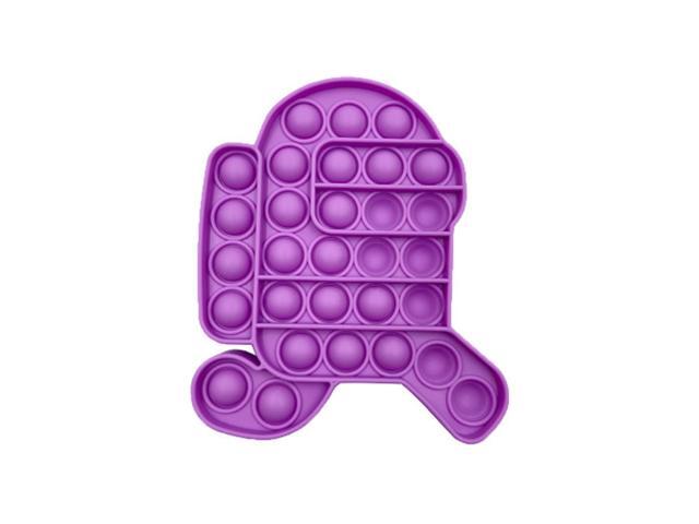 New Multi-color Push Bubble Sensory Funny Stress Reliever Education Puzzle Fidget Toy for Adults Kids Creative Gifts-Purple