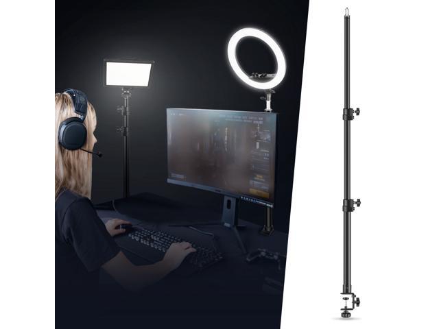 Neewer Tabletop Light Stand Clip Stand with 1/4inch Screw for Ring Light and LED Light Aluminum Alloy 5kg/11 Lbs Load Capacity Adjustable