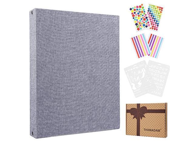 Album Photo Linen Refillable Travel Memory Book Wedding Guest BookAlbum with 60 Black PagesGreat for Anniversary Family DIY ing Kit