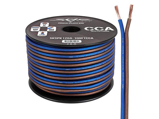 12 Gauge AWG Speaker Wire Cable 100 Feet BlueBrown