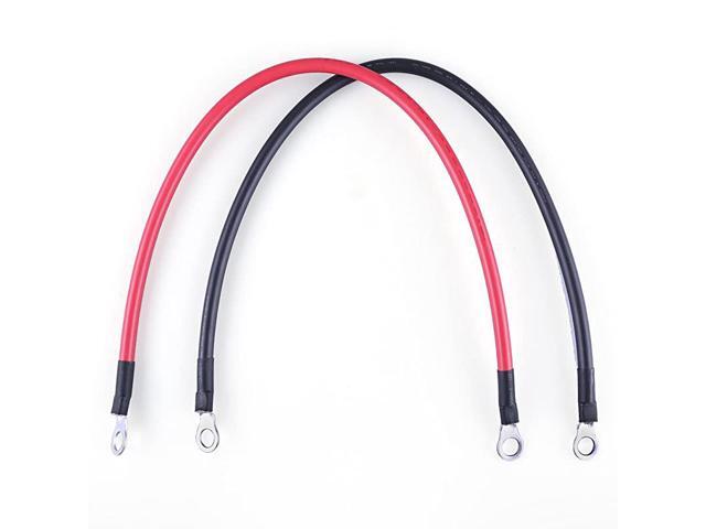 6 AWG 20 Inches Each Battery Cables Set with Terminals 38Inch Lugs Positive and Negative for Motorcycle Automotive Marine Solar ATV RV Mower