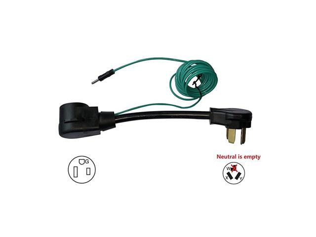 NEMA 1030P to 650R 240V 30 Amp 3 Prong Male Plug to 3 Prong Female Receptacle External Ground Welder Dryer EV Charger Power Cord Adapter Connector