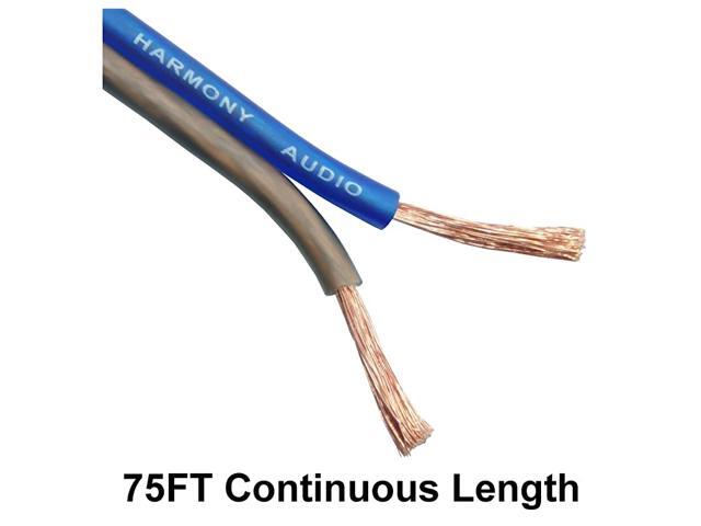 12 Gauge CCA Car Home Stereo Matte Blue Speaker Wire Cable 75 Feet