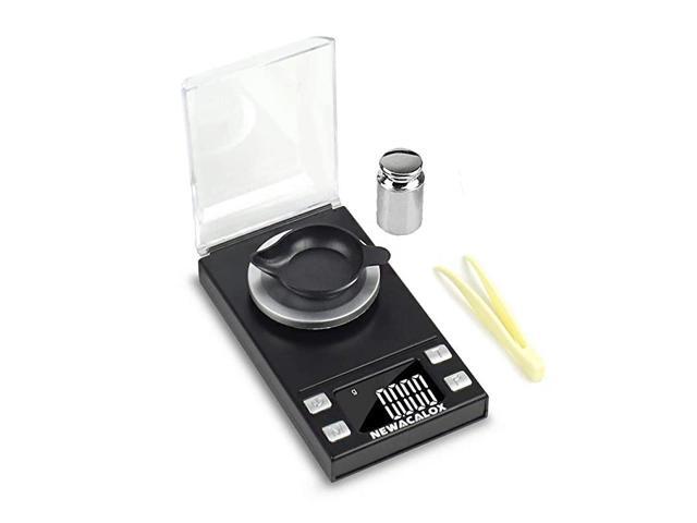 Digital Milligram Jewelry Scale 50 x 0001g Small High Precision Portable Multifunction Lab Reload Powder Gold Scales with 50g Calibration Tare
