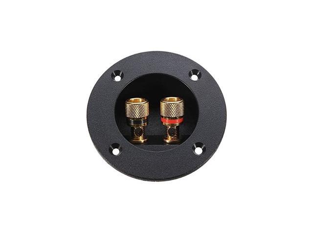 DIY Home Car Stereo 2Way Speaker Box Terminal Binding Post Round Screw Cup Connector Subwoofer Plug Black
