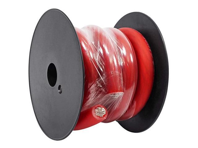 R0G5RED 0 Gauge AWG 5 Foot Red Car Amp Ground Wire Cable High Grade