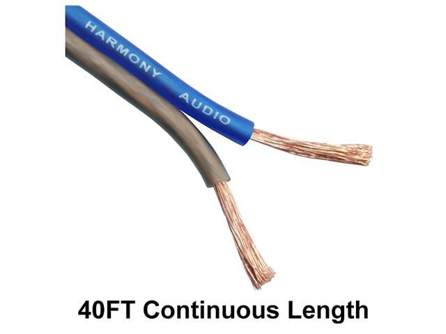 12 Gauge CCA Car Home Stereo Matte Blue Speaker Wire Cable 40 Feet