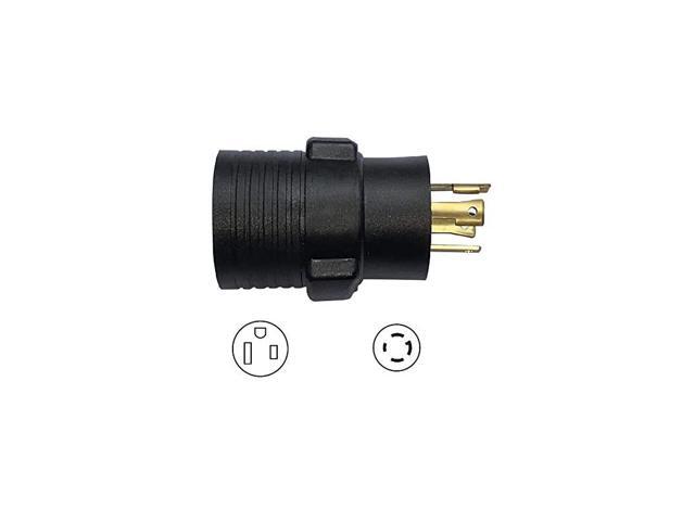 NEMA L1430P to 650R Compact 240V 30 Amp Twist Lock 4 Prong Male Plug to 3 Prong Female Receptacle Generator Welder Dryer EV Charger Power Cord
