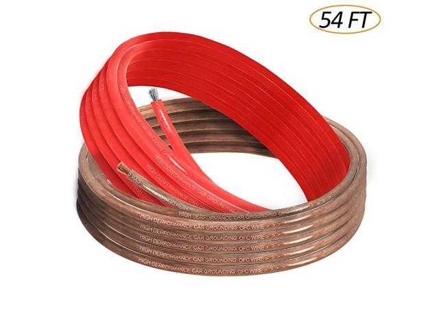 8 Gauge 27feet Brown and 27feet Red PowerGround Wire Soft Touch Cable