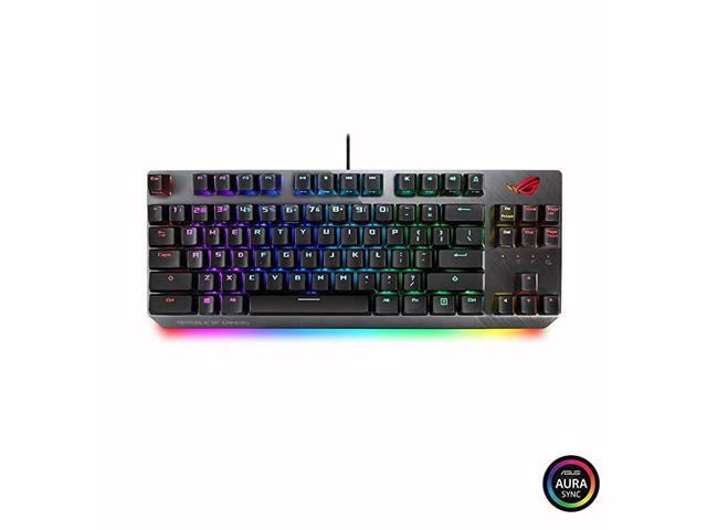 RGB Mechanical Gaming Keyboard ROG Strix Scope TKL Cherry MX Red Switches 2X Wider Ctrl Key for FPS Precision Gaming Keyboard for PC