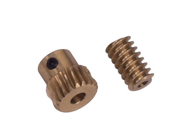 1Pair 05 Modulus Small Reduction Ratio of 1:10 Motor Output Copper Worm Wheel Gear For DIY
