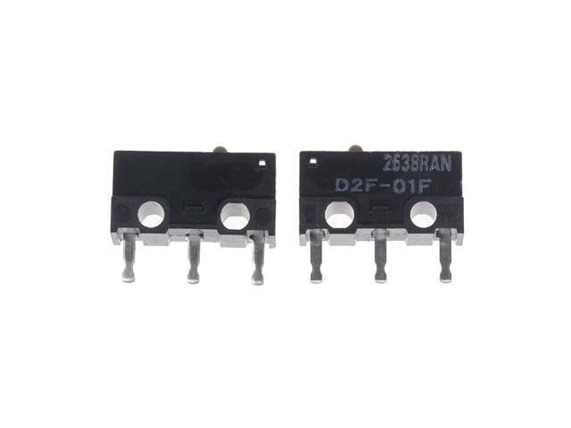 2Pcs Original OMRON Mouse Micro Switch D2F-01F Gray Dot Gold Alloy Contacts