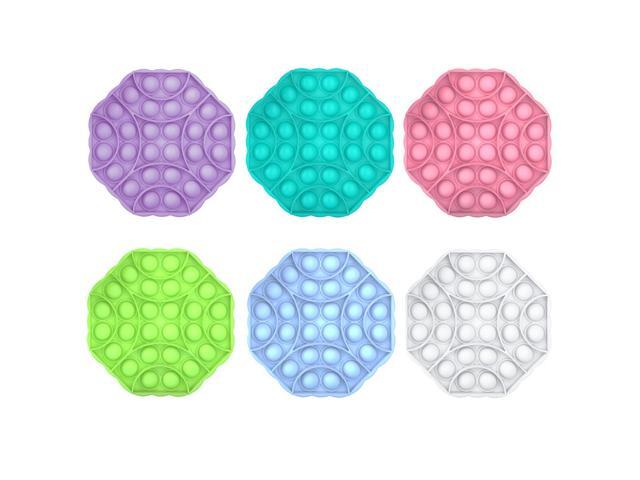 New Multi-shape Random Color Silicone Push Bubble Parent-child Interaction Desktop Games Stress Reliever Fidget Toy for Children Family Games-F