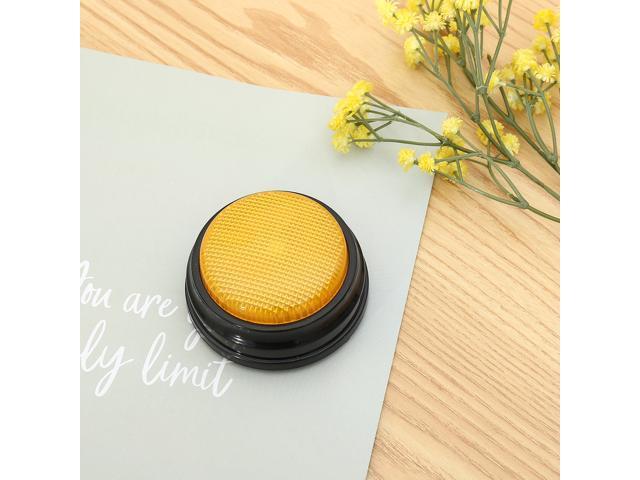 Recordable Talking Button Game Answer Buzzer Alarm Button 4 Color Suit Luminous Voice Box Luminous Sound Squeeze Box- Yellow