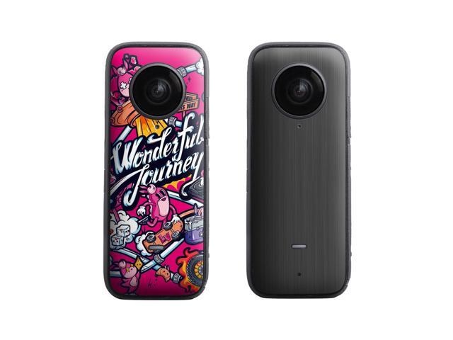 Sunnylife PVC Stickers Protective Skin Film Scratch-proof Decals Accessories for Insta360 ONE X2 Camera-Carnival + Black Metal