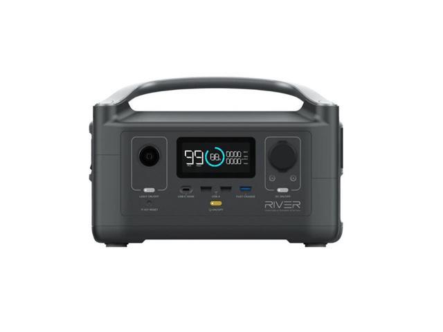 ECOFLOW RIVER Portable Power Station 288Wh 600W AC Energy Storage Supply Charging for RC Drone Outdoor Emergency Camping-EU Plug