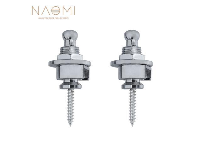 NAOMI 2Pcs / Set Guitar Strap Lock Strap lock Straplock Button For Acoustic / Electric Guitar Bass Guitar Parts Accessories