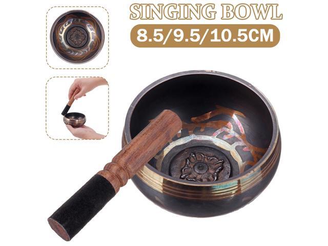 Traditional Meditation Singing Bowl Mat + Wooden Mallet Tibetan Buddhism Nepal-95