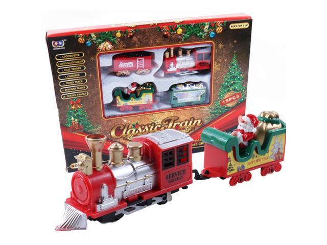 Mini Electric ABS DIY Assembly Realistic Front Rail Train Track Play Fun Model Toy for Kids Christmas Birthday Gift-B