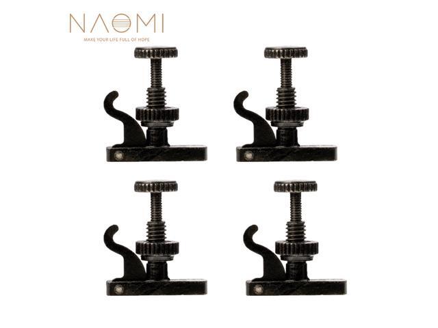 NAOMI 4pcs Violin Fine Tuner Violin Tuner Adjuster Black Violin Fine Tuners Spinner Adjuster Strings Hooks