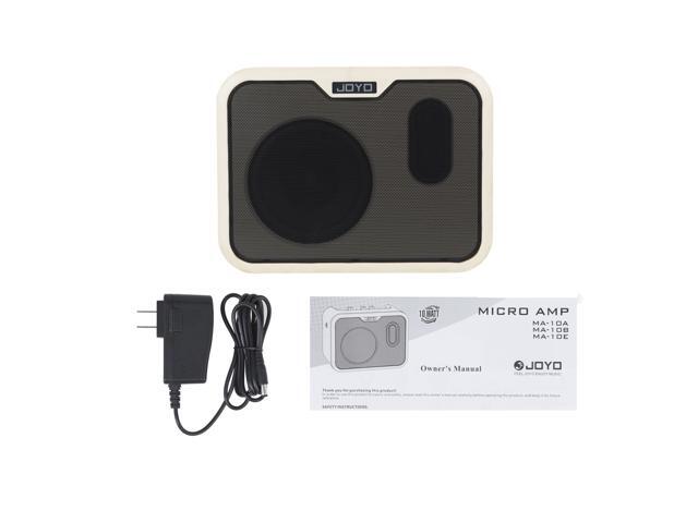 JOYO MA-10B Guitar Amplifier Creamy-white Mini Audio Amp Amplifier Guitar Speaker with Cable for Acoustic Electric Guitars