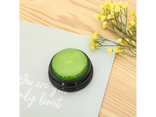 Recordable Talking Button Game Answer Buzzer Alarm Button 4 Color Suit Luminous Voice Box Luminous Sound Squeeze Box-Green