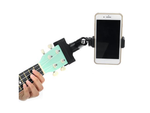 Guitar Head Clip Mobile Phone Holder Live Broadcast Bracket Stand Tripod Clip Head For iPhone Support Desktop Music Holder