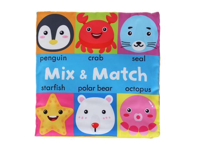 Animal Character Face Cognition Matching Cloth Book Baby Toddler Early Development Interactive Toys-D