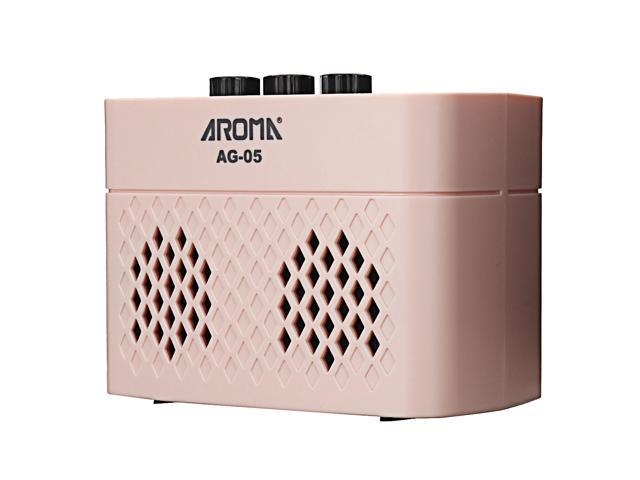 AROMA AG-05 Bluetooth Electric Guitar Amp Amplifier 5-Watt Stereo Output Distortion Gain Tone Control 35mm Monitoring 635mm-Pink