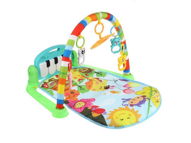 5 in 1 Baby Infant Gym Activity Floor Play Mat Piano Musical Educational Toys for Boy Girl Development Play Mat-Green