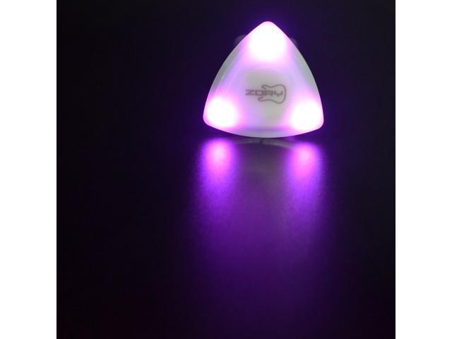 ZORY Pressed LED Lighting Guitar Pick Luminous Guitar Pick Playing Guitar Aaccessories-Pink