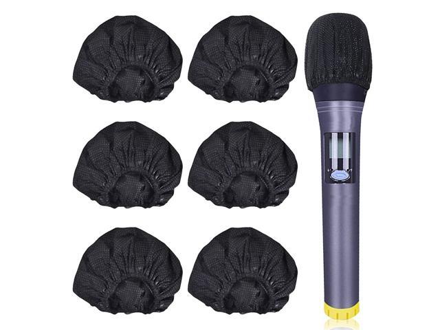 120 Pcs Microphone Cover Odor Removal Disposable Mike Cover Non-Woven Cloth Shield Micraphone Cover Socks Mics-A